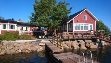 Фото номера Улучшенный коттедж с сауной Виллы Rantakari Cottage г. Котка 26